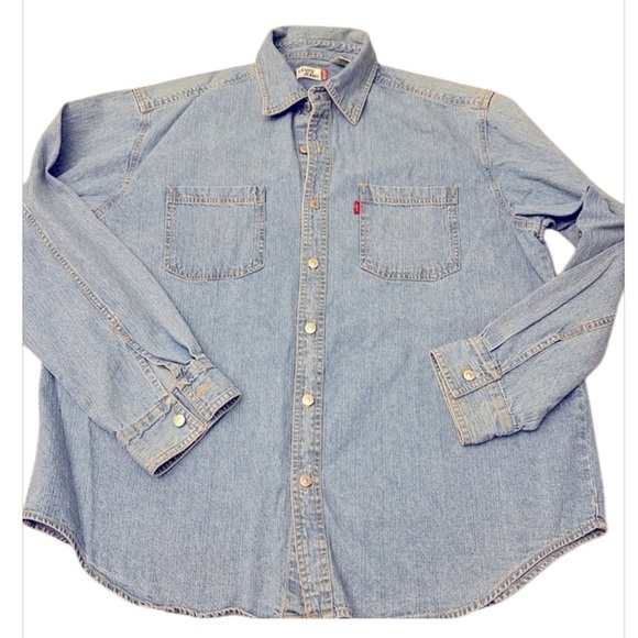 LEVIS ⭐️jeans button down denim shirt VINTAGE - Picture 1 of 5